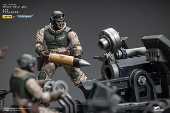 Комплект колекційних фігур Warhammer 40K Astra Militarum Ordnance Team with Bombast Field Gun Artillery 1/18