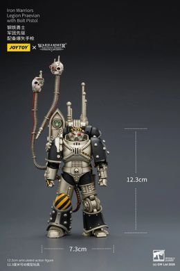 Колекційна фігура Превіан легіону Залізних Воїнів Warhammer: The Horus Heresy Iron Warriors Legion Praevian with Bolt Pistol 1/18