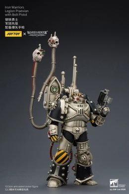 Колекційна фігура Превіан легіону Залізних Воїнів Warhammer: The Horus Heresy Iron Warriors Legion Praevian with Bolt Pistol 1/18