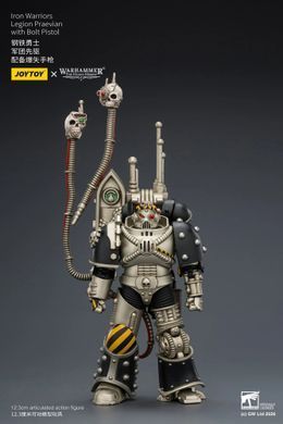 Колекційна фігура Превіан легіону Залізних Воїнів Warhammer: The Horus Heresy Iron Warriors Legion Praevian with Bolt Pistol 1/18