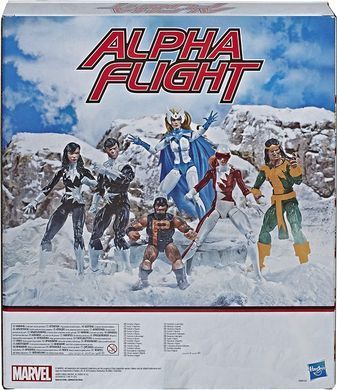 Коллекционный набор фигур Отряд Альфа Marvel Hasbro Legends Alpha Flight 6 Pack