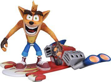Колекційна фігура Креш Бандікут на ховерборді NECA Crash Bandicoot on Jet Board Deluxe