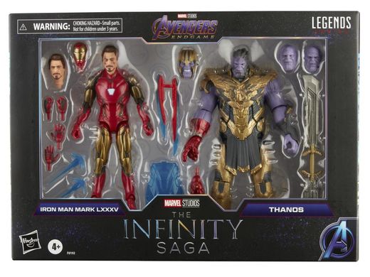 Колекційний набір фігур Залізна Людина Марк 85 та Танос Avengers: Endgame Marvel Legends The Infinity Saga Iron Man Mark 85 & Thanos Two-Pack (пошкоджено пакування)