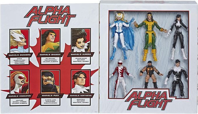 Коллекционный набор фигур Отряд Альфа Marvel Hasbro Legends Alpha Flight 6 Pack