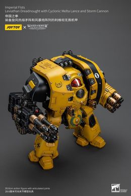 Коллекционная фигура Лефиафан Дредноут Имперских Кулаков Warhammer: The Horus Heresy Imperial Fists Leviathan Dreadnought with Cyclonic Melta Lance and Storm Cannon 1/18