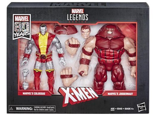 Коллекционный набор фигур Колосс и Джаггернаут Marvel Comics 80th Anniversary Marvel Legends Colossus & Juggernaut Two-Pack