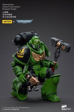 Колекційна фігура Сержант Саламандрів Warhammer 40K Salamanders Assault Intercessors Sergeant Krajax 1/18