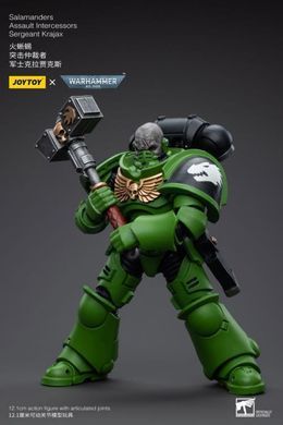 Колекційна фігура Сержант Саламандрів Warhammer 40K Salamanders Assault Intercessors Sergeant Krajax 1/18
