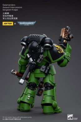 Колекційна фігура Сержант Саламандрів Warhammer 40K Salamanders Assault Intercessors Sergeant Krajax 1/18