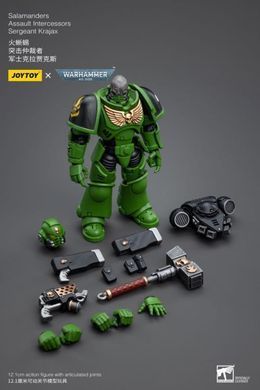 Колекційна фігура Сержант Саламандрів Warhammer 40K Salamanders Assault Intercessors Sergeant Krajax 1/18