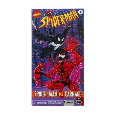 Комплект колекційних фігур Людина-павук симбіот та Карнаж Marvel Legends VHS Spider-Man Symbiote Carnage Comics 2-Pack