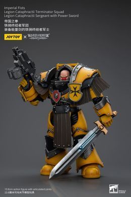 Коллекционная фигура Сержант Имперских Кулаков в броне Катафракт Warhammer: The Horus Heresy Imperial Fists Legion Cataphractii Terminator Squad Legion Cataphractii Sergeant with Power Sword 1/18