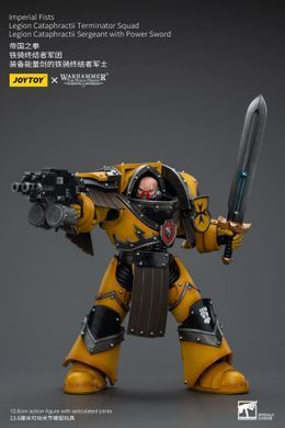 Коллекционная фигура Сержант Имперских Кулаков в броне Катафракт Warhammer: The Horus Heresy Imperial Fists Legion Cataphractii Terminator Squad Legion Cataphractii Sergeant with Power Sword 1/18