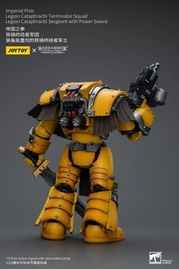 Коллекционная фигура Сержант Имперских Кулаков в броне Катафракт Warhammer: The Horus Heresy Imperial Fists Legion Cataphractii Terminator Squad Legion Cataphractii Sergeant with Power Sword 1/18