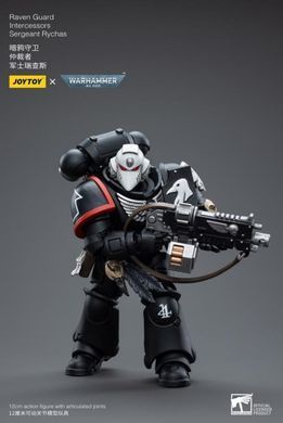 Коллекционная фигура Сержант Гвардии Ворона Warhammer 40K Raven Guard Intercessors Sergeant Rychas 1/18