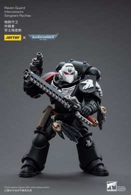 Коллекционная фигура Сержант Гвардии Ворона Warhammer 40K Raven Guard Intercessors Sergeant Rychas 1/18
