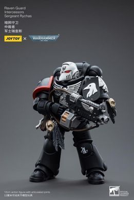 Коллекционная фигура Сержант Гвардии Ворона Warhammer 40K Raven Guard Intercessors Sergeant Rychas 1/18