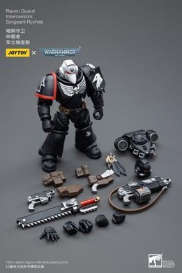 Коллекционная фигура Сержант Гвардии Ворона Warhammer 40K Raven Guard Intercessors Sergeant Rychas 1/18