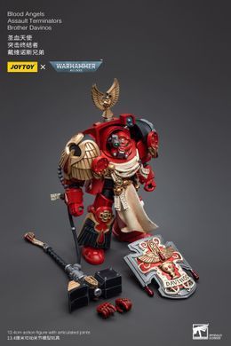 Коллекционная фигура Штурмовик Кровавых Ангелов в броне Терминатора Warhammer 40K Blood Angels Assault Terminators Brother Davinos 1/18