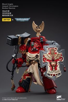 Коллекционная фигура Штурмовик Кровавых Ангелов в броне Терминатора Warhammer 40K Blood Angels Assault Terminators Brother Davinos 1/18
