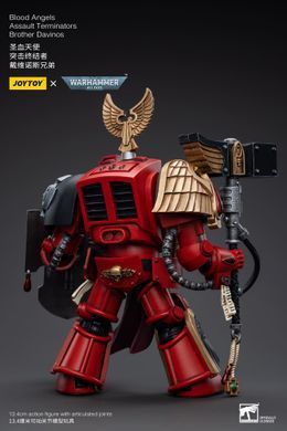 Коллекционная фигура Штурмовик Кровавых Ангелов в броне Терминатора Warhammer 40K Blood Angels Assault Terminators Brother Davinos 1/18