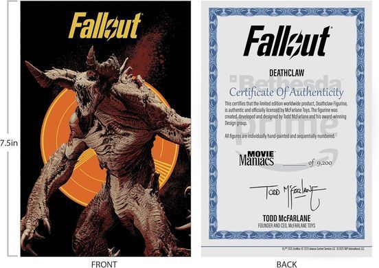 Коллекционная фигура Коготь Смерти Fallout Movie Maniacs Deathclaw Limited Edition 9200