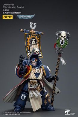 Коллекционная фигура Верховный Библиарий Ультрамаринов Warhammer 40K Ultramarines Chief Librarian Tigurius 1/18 JoyToy