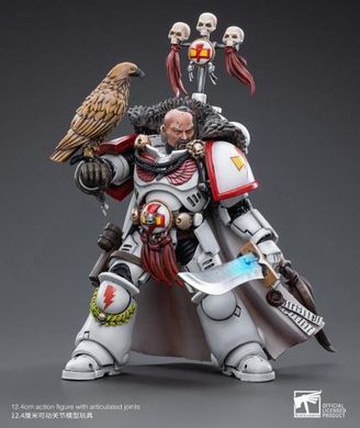 Колекційна фігура капітан Білих Шрамів Warhammer 40k White Scars Captain Kor'sarro Khan 1/18 JoyToy