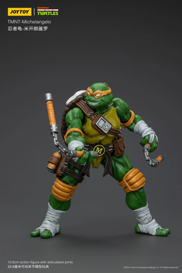 Колекційна фігура Мікеланджело Черепашки-ніндзя JoyToy 1/18 Teenage Mutant Ninja Turtles TMNT Michelangelo