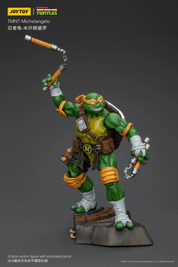 Колекційна фігура Мікеланджело Черепашки-ніндзя JoyToy 1/18 Teenage Mutant Ninja Turtles TMNT Michelangelo