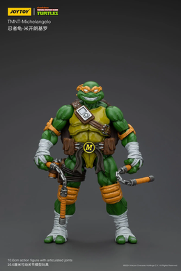 Колекційна фігура Мікеланджело Черепашки-ніндзя JoyToy 1/18 Teenage Mutant Ninja Turtles TMNT Michelangelo