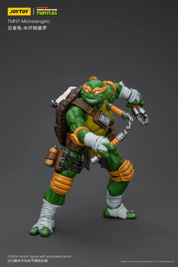 Колекційна фігура Мікеланджело Черепашки-ніндзя JoyToy 1/18 Teenage Mutant Ninja Turtles TMNT Michelangelo