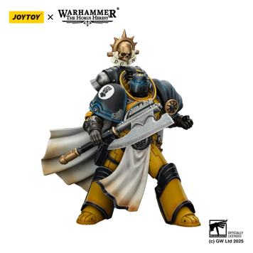 Колекційна фігура Бібліарій-консул Імперських Кулаків Warhammer: The Horus Heresy Imperial Fists Librarian Consul with Force Axe and Bolt Pistol 1/18
