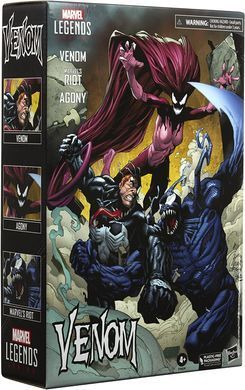 Комплект коллекционных фигур Веном, Райот, Эгони Marvel Legends Venom Multipack (Venom, Riot, Agony)