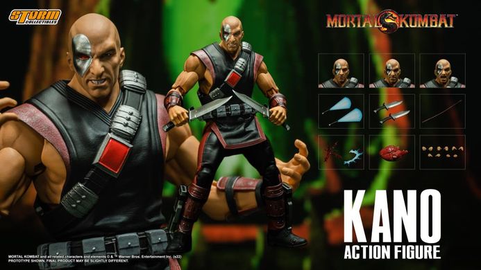 Коллекционная фигура Кано Мортал Комбат Mortal Kombat 1/12 Kano