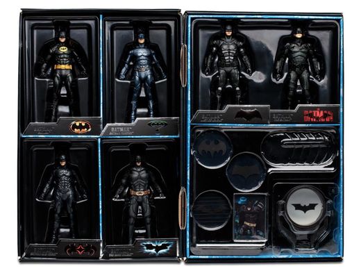 Комплект коллекционных фигур Бэтманов к 100-летию Warner Brothers 100th Anniversary DC Multiverse Batman Ultimate Movie Collection Action Figure Six-Pack