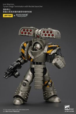 Колекційна фігура Облоговий Термінатор-тиран Залізних Воїнів Warhammer: The Horus Heresy Iron Warriors Tyrant Siege Terminator with Rocket Launcher 1/18