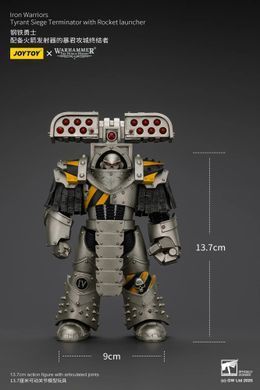 Колекційна фігура Облоговий Термінатор-тиран Залізних Воїнів Warhammer: The Horus Heresy Iron Warriors Tyrant Siege Terminator with Rocket Launcher 1/18