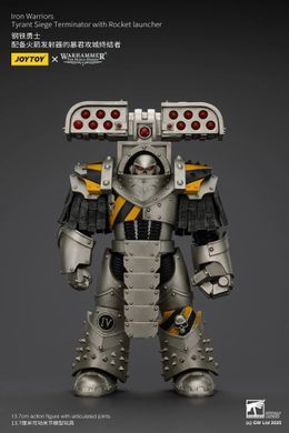 Колекційна фігура Облоговий Термінатор-тиран Залізних Воїнів Warhammer: The Horus Heresy Iron Warriors Tyrant Siege Terminator with Rocket Launcher 1/18