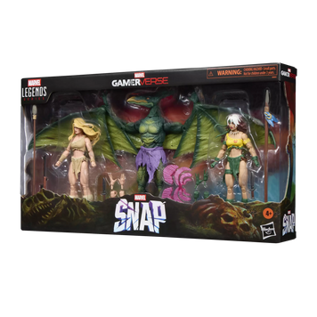 Комплект колекційних фігур Саурон, Роуг та Шанна Marvel Legends Series Gamerverse Marvel SNAP Savage Land 3-Pack