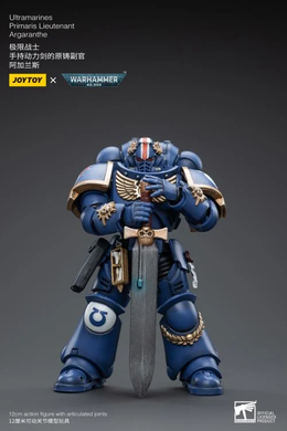Колекційна фігура Лейтенант Ультрамаринів Warhammer 40K Ultramarines Primaris Lieutenant Argaranthe 1/18