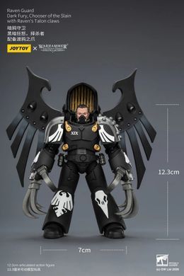 Колекційна фігура Темна Лють Обранник Полеглих Гвардії Ворона Warhammer: The Horus Heresy Raven Guard Dark Fury, Chooser of the Slain with Raven's Talon Claws 1/18
