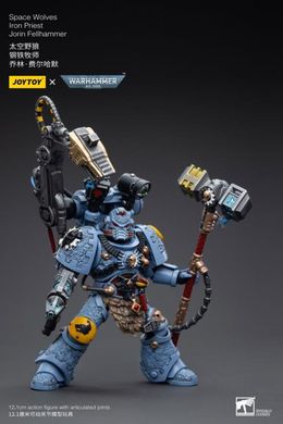 Коллекционная фигура Железный Священик Космических Волков Warhammer 40K Space Wolves Iron Priest Jorin Fellhammer 1/18 JoyToy