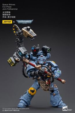 Колекційна фігура Залізний Священик Космічних Вовків Warhammer 40K Space Wolves Iron Priest Jorin Fellhammer 1/18 JoyToy