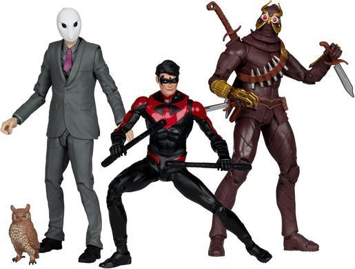 Комплект колекційних фігур Найтвінг, Талон та Сова McFarlane DC Multiverse Nightwing vs Talon & Owl Gold Label 3-pack