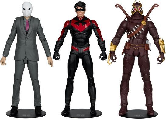 Комплект колекційних фігур Найтвінг, Талон та Сова McFarlane DC Multiverse Nightwing vs Talon & Owl Gold Label 3-pack