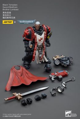 Колекційна фігура Темний Храмовник Warhammer 40k Black Templars Sword Brethren Brother Lombast 1/18 JoyToy