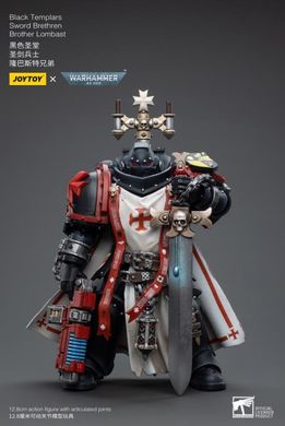 Колекційна фігура Темний Храмовник Warhammer 40k Black Templars Sword Brethren Brother Lombast 1/18 JoyToy