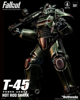 Коллекционная фигура Силовая броня Т-45 Fallout SiXTH T-45 Power Armor (Hot Rod Shark) 1/6