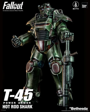 Коллекционная фигура Силовая броня Т-45 Fallout SiXTH T-45 Power Armor (Hot Rod Shark) 1/6